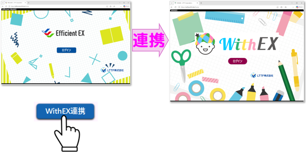 EfficientEX WithEX 連携 表示